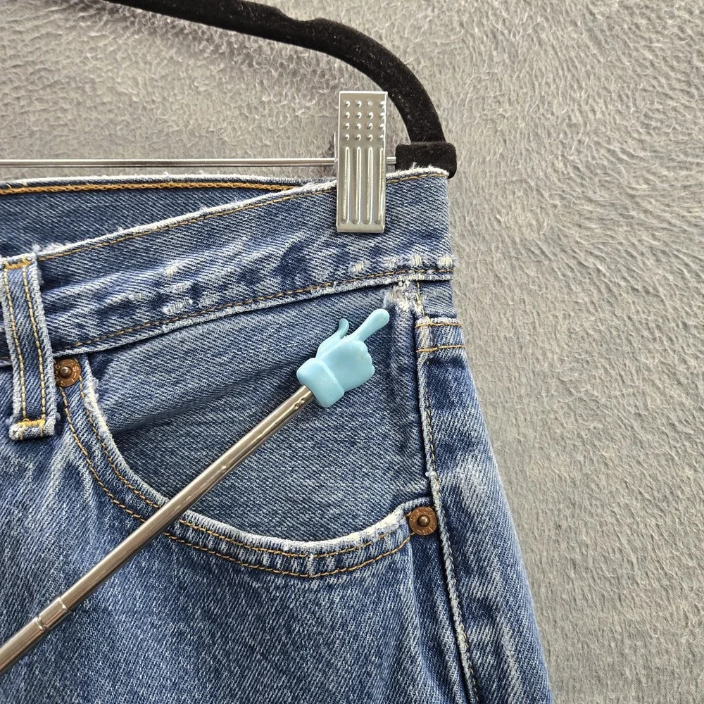 VINTAGE Levi's 501 Men Jeans 34X36 Blue Denim Y2K Original Fit Straight READ